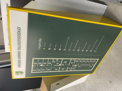 Tablica tyflograficzna na ścianie Tablica tyflograficzna na ścianie