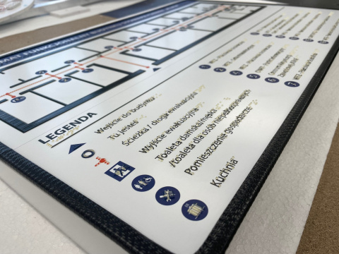 Tablica tyflograficzna na ścianie Tablica tyflograficzna na ścianie