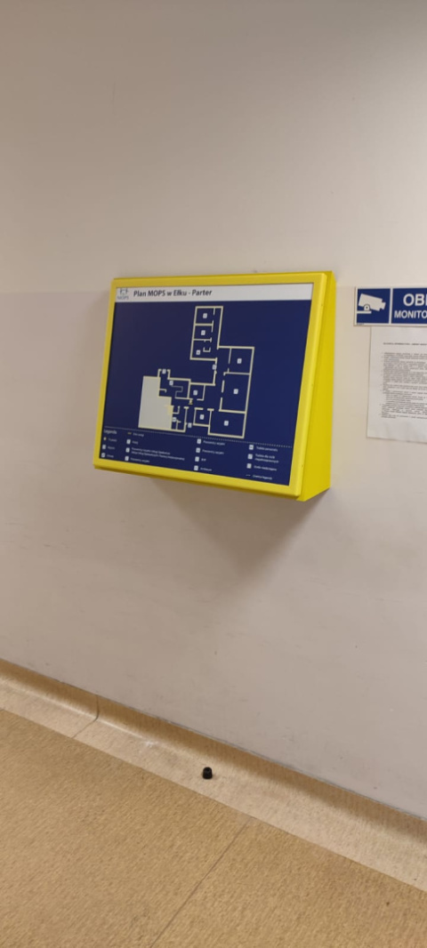 Tablica tyflograficzna na ścianie Tablica tyflograficzna na ścianie