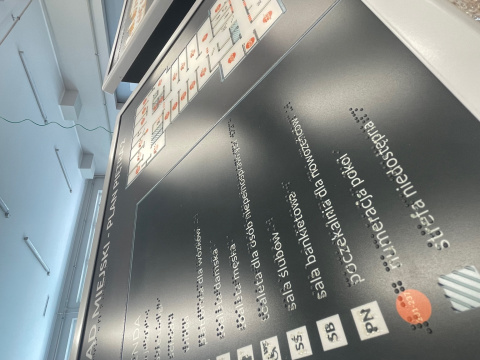 Tablica tyflograficzna na nodze Tablica tyflograficzna na nodze